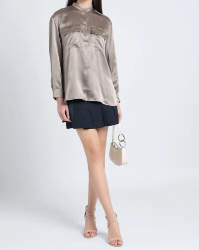 Maxco. Solid Colour Shirts  Blouses In Gray