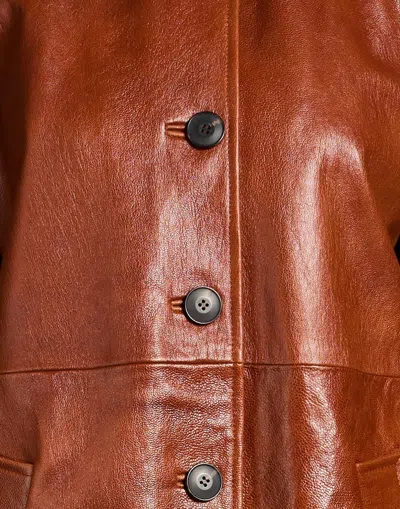Maxco. Long-sleeved Coat In Brown