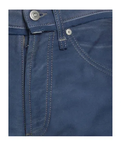 Maison Margiela Solid Color Webbing Pants In Blue
