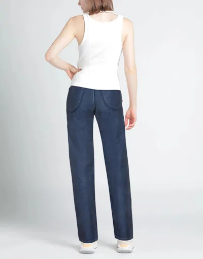 Maison Margiela Solid Color Webbing Pants In Blue
