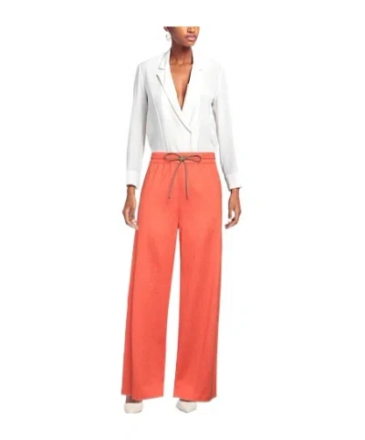 Max Mara High-waisted Drawstring Cargo Pants In Orange