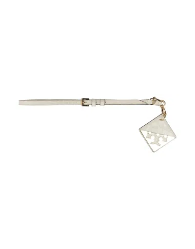 Tory Burch Crocodile Pattern Thin Belt In Neutral