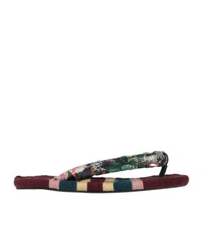 Isabel Marant Multicolor Flip Flops In Black