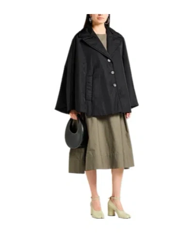 Marni Sleeveless Cape Coat In White