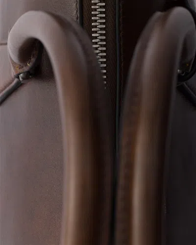 Prada Leather Tote Bag In Brown