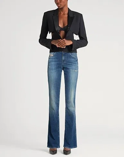 Diesel Denim Stretch Boot-shaped Pants In Blue
