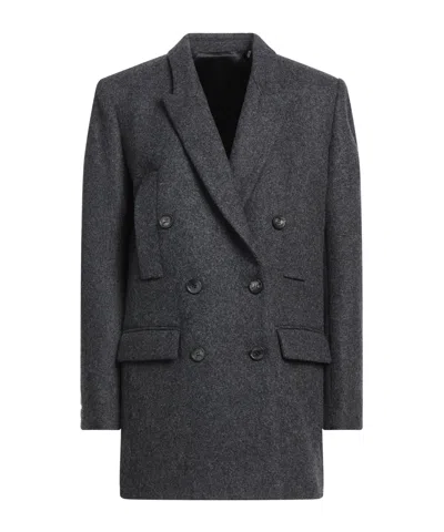 Isabel Marant Floyd Wool-blend Peacoat In Gray