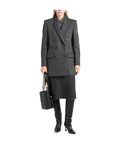 Isabel Marant Floyd Wool-blend Peacoat In Gray