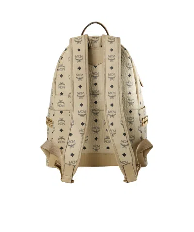 Mcm Stark Visetos Medium Backpack In Neutral