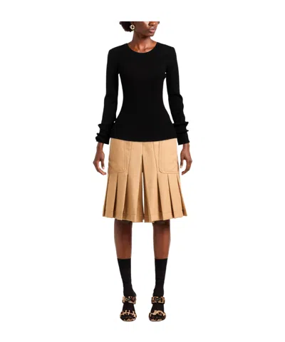 Rag & Bone Minimalist Solid Color Knit Top In Black