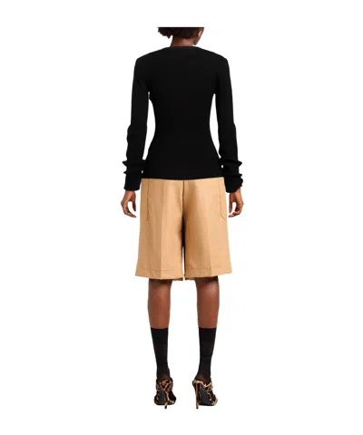 Rag & Bone Minimalist Solid Color Knit Top In Black