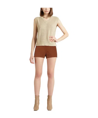 Max Mara Plain Colour Shorts In Brown