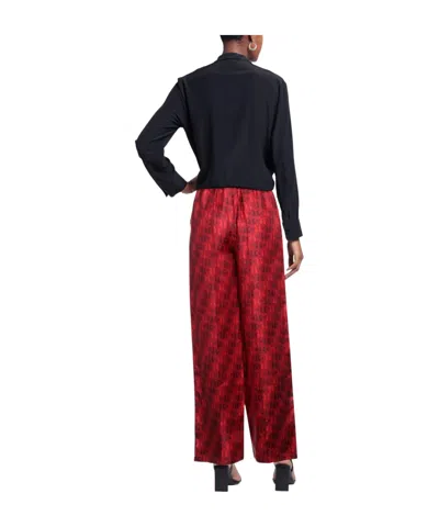 Max Mara Multicolor Patterned Pocket Pants In Red
