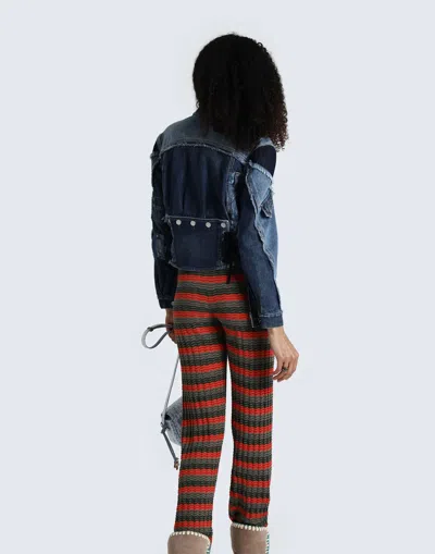 Dolce & Gabbana Denim Patchwork Jacket Women In Blue