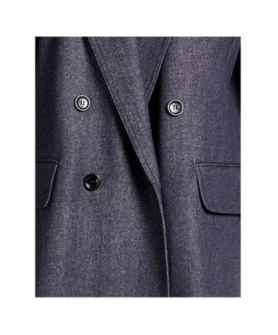 Max Mara Double-breasted Blazer In Blue