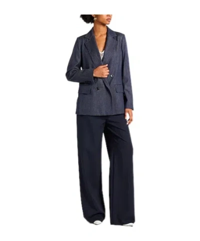 Max Mara Double-breasted Blazer In Blue