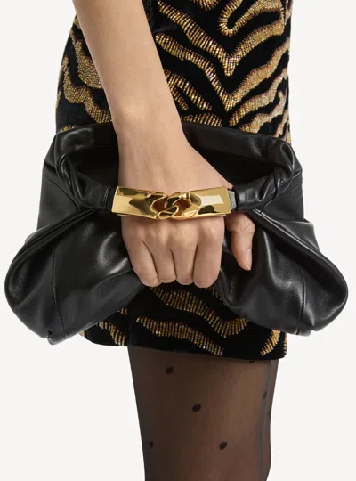 Balmain Dinner At 8 Small Bag In Smooth Leather In Black