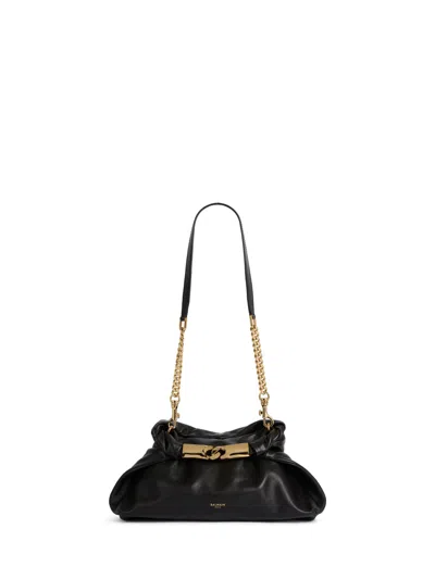 Balmain Dinner At 8 Small Bag In Smooth Leather In Black