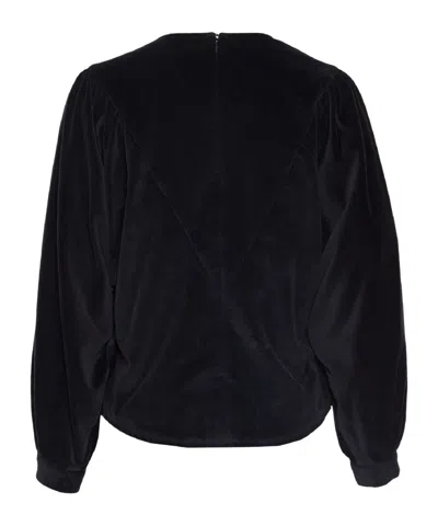 Isabel Marant Crew Neck Long-sleeved T-shirt In Black