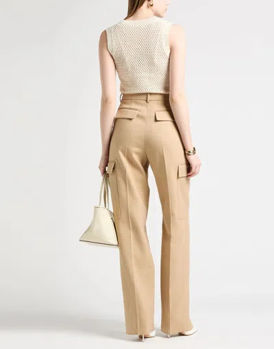 Sportmax Solid Color Cargo Pants In Brown