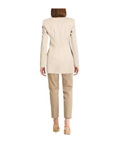 Sportmax Double-breasted Blazer In Neutral