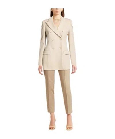 Sportmax Double-breasted Blazer In Neutral