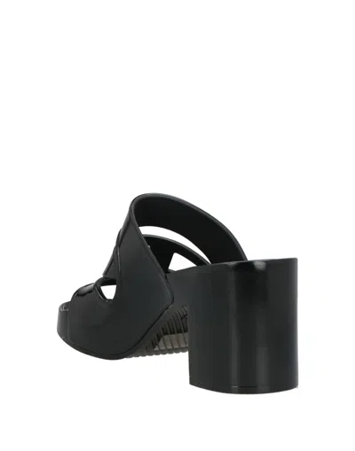 Diesel Simple Rubber Slippers In Black