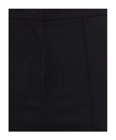 Max Mara Elastic Boot-shaped Pants In Black