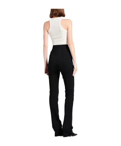 Max Mara Elastic Boot-shaped Pants In Black
