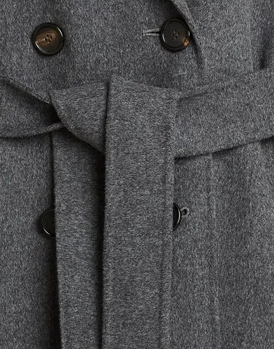 Max Mara Double Breasted Coat In Gray