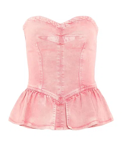 Isabel Marant Plain Colour Top In Pink