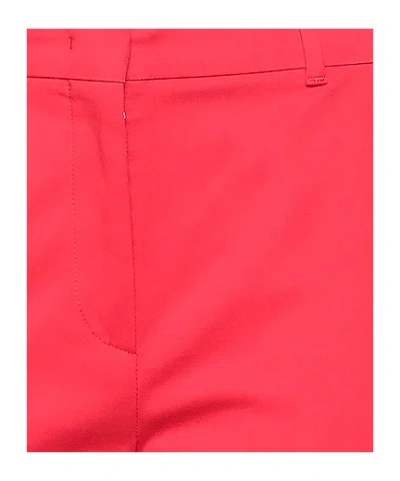 Max Mara Minimal Solid Twill Trousers In Pink