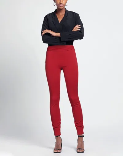 Dolce & Gabbana Solid Color Leggings In Red