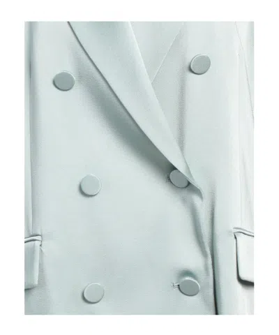 Max Mara Satin Blazer In Blue