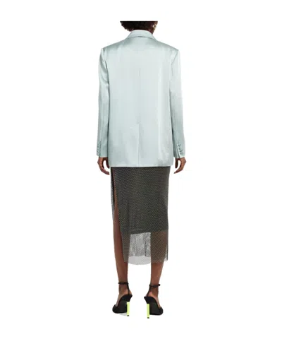 Max Mara Satin Blazer In Blue