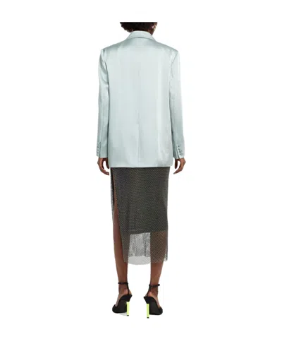 Max Mara Satin Blazer In Blue