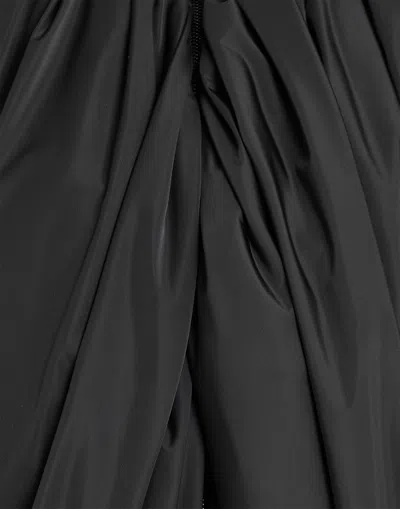 Balenciaga Draped Black Bomber Jacket In Technical Micro-faille In Black