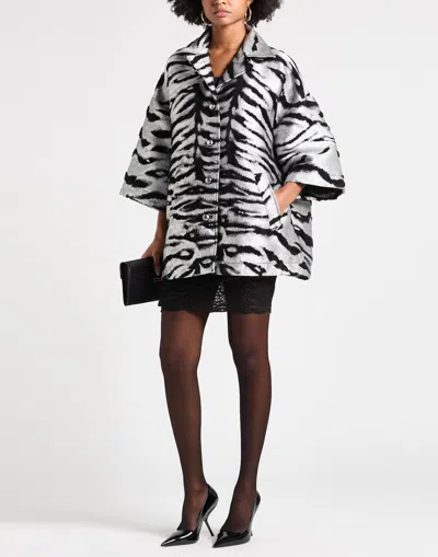 Dolce & Gabbana Sleeve Zebra Pattern Coat In Multi