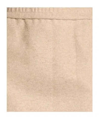 Max Mara Solid Wool Blend Flare Skirt In Nude