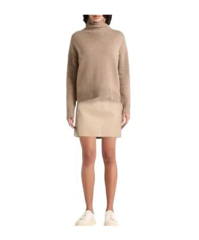 Max Mara Solid Wool Blend Flare Skirt In Nude