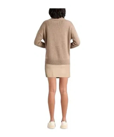 Max Mara Solid Wool Blend Flare Skirt In Nude