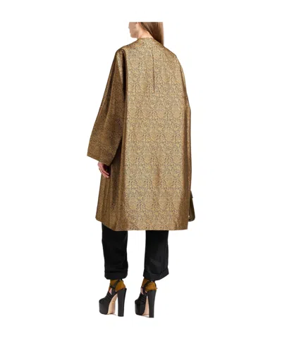 Max Mara Versatile Printed Coat In Burgundy