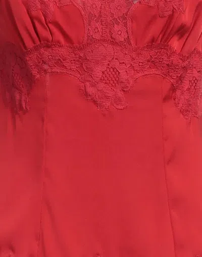 Dolce & Gabbana Solid Color Tops In Red