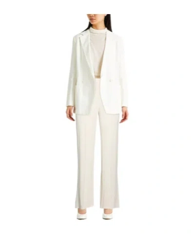 Max Mara High-waisted Flared Pants In White