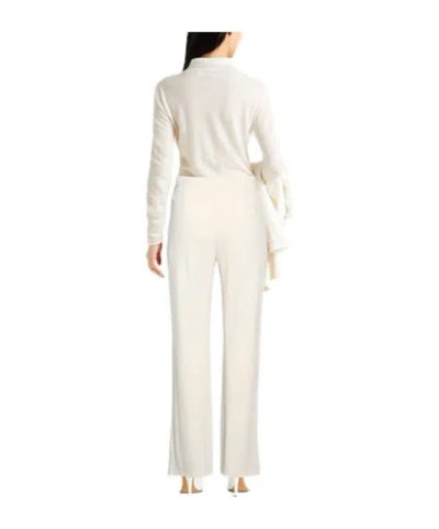 Max Mara High-waisted Flared Pants In White
