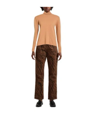 Max Mara Saluto Virgin Wool Turtleneck Sweater In Brown