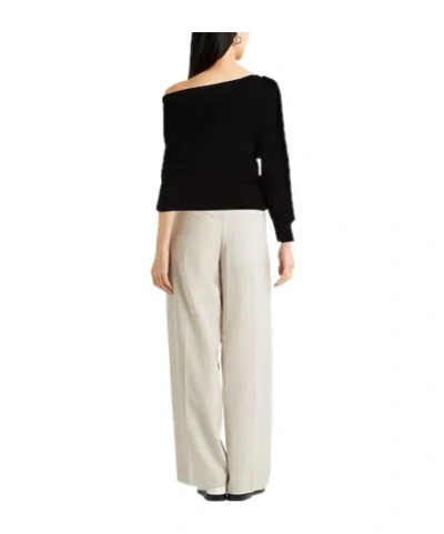 Max Mara Solid Color Knit One-shoulder Top In Black