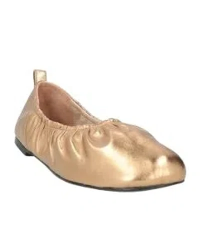 Maxco. Plain Colour Ballet Flats In Gold