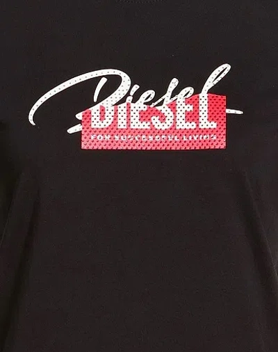 Diesel Simple Printed T-shirt In Black