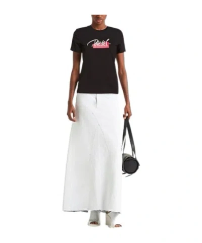 Diesel Simple Printed T-shirt In Black